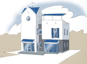 Заказать Блиц-проектирование интерьеров online для людей строящих свой дом, квартиру в г. Стрий . Эскиз коттеджа